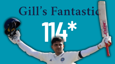 Shubhman Gill's 100 Took India to a Combat Score against England