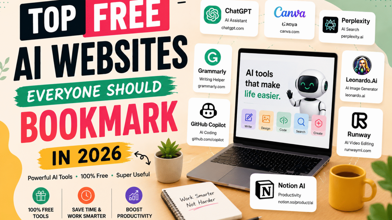 Top Free AI Websites Everyone Should Bookmark in 2026