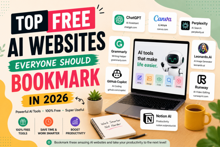 Top Free AI Websites Everyone Should Bookmark in 2026